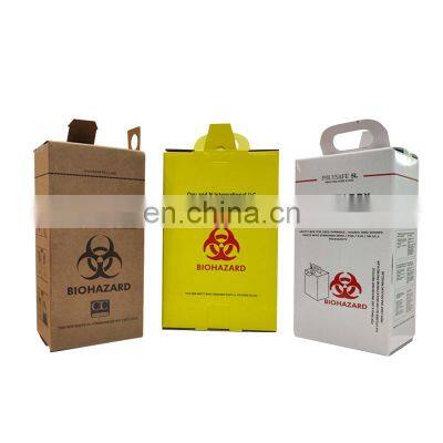 Hospital medical sterile tools paper safety packaging box for disposal used syringes and needle