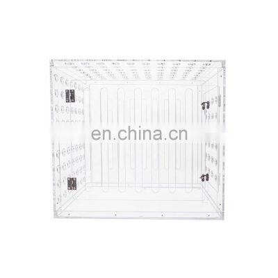 Luxury Customized  Plastic Pet Kennel Clear Acrylic Dog Kennel Cage with Door