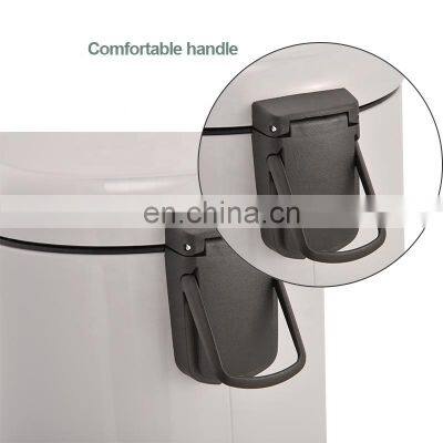 Hot Selling Round Stainless Steel Trash Can With Soft Closing 5L Powder Coating Trash Bin Large Comfortable Pedal Dustbin