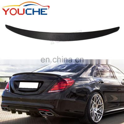 AMG style W222 carbon fiber rear trunk wings spoiler for Mercedes Benz S class W222 2014-2016