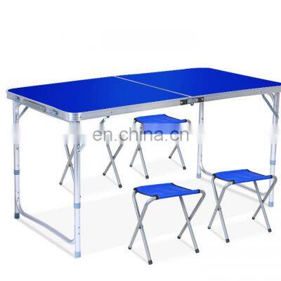 household plastic adjustable height folding table legs super light folding camping table bbq table and chair set