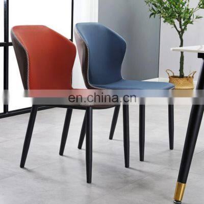 Nordic Restaurant Modern Upholstery Fabric Leather Dining Chairs for Sale photo-2