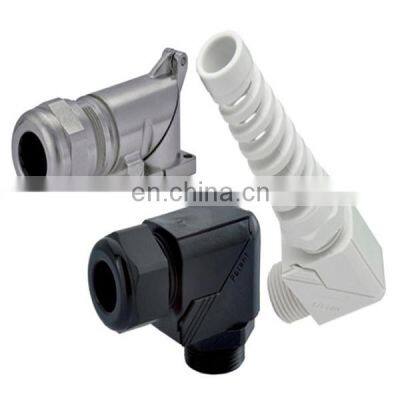 Supply Customized Cheap Waterproof Pg Spiral Strain Relief 90 Degree Elbow Cable Gland Connector IP68 Nylon BEISIT/OEM M1207SR-2