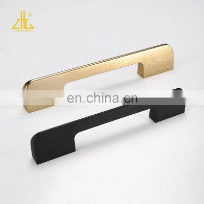 ZHONGLIAN Manufacturer 24 Hours Delivery Golden Black Aluminum Furniture Cabinet Handles