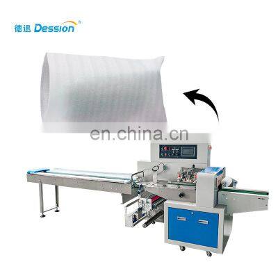 Dession Horizontal pillow empty bottle pearl cotton pouch packing machine price