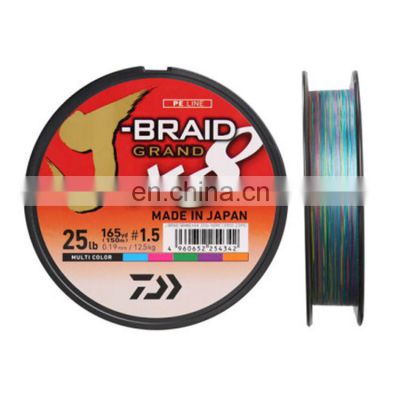 DAIWA J-BRAID 8 GRAND multicolor PE line   Line Strong Multiflament Fishing Line