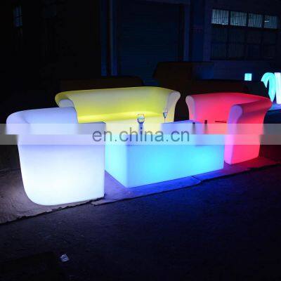 Modern Led Bar Chair Bar Stools and Restaurant Dining Led Chair Sets Rechargeable Led Table and Chairs photo-2