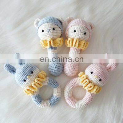 Cuties Knitted Hot Sale Bunny & Bear rattle crochet pattern Handmade Kid's Toy Vietnam Supplier Cheap Wholesale