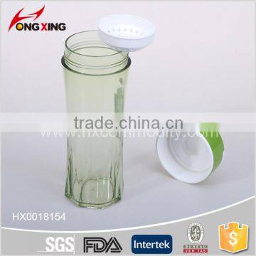 0.45L green plastic sport water bottle for students