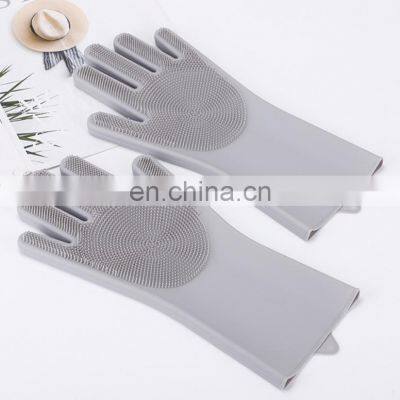 Heat Resistant Gloves, Cleaning Long Household Multifunctional Silicone Gloves photo-5
