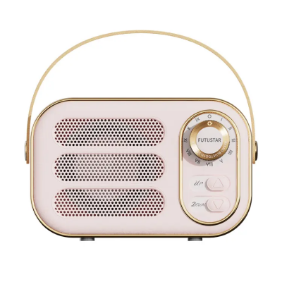 Hot Selling DW13 Latest Portable Wireless Speaker Lovely vintage radio hand-held style Mini Woofer Speaker With FM Radio