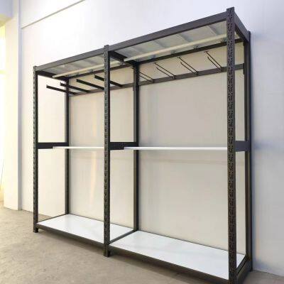 Light Duty Cargo Steel Plates Shelves Rack Storage Warehouse Shelving with beam hooking