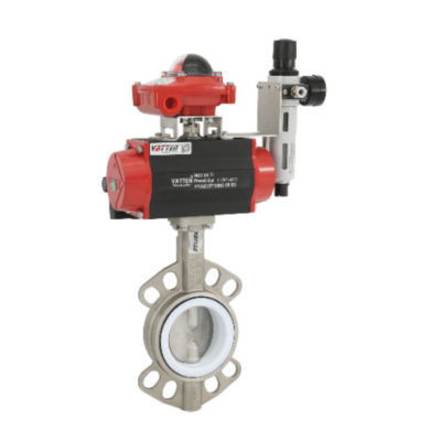 Pneumatic Actuator-Ready Wafer Butterfly Valve Featuring Compact Design and Multiple Material Options for Gas and Water