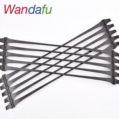 Wandafu Polypropylene Geogrid Fence Mining Reinforcement Pp Plastic Mesh Unidirectional Geogrid