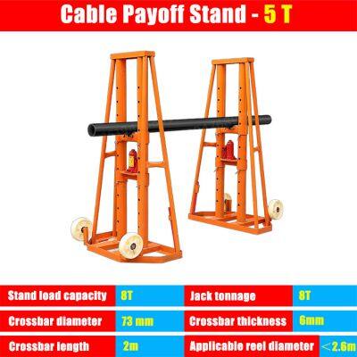 Heavy-Duty Elec-Hyd Cable Pay-Off Rack | 5T Cap, Steel, Global Use