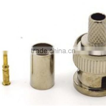 BNC male crimp plug for RG59 coaxial cable, RG59 BNC Connector BNC male 3-piece crimp connector plugs RG59 AC23