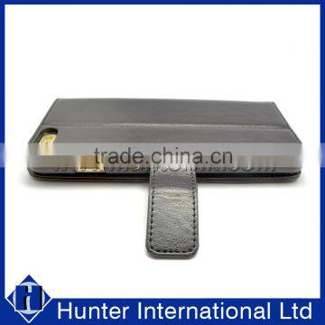 Plain PU Leather Book Phone Case For IP6