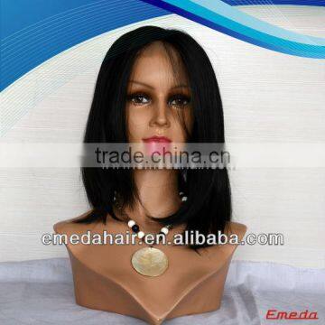 Hot Sale Natural color high density Full lace wig with baby hair for black women