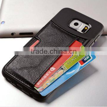 New Design Leather Creadit Card Case for Samsung Galaxy S6