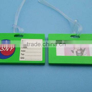 custom pvc luggage tag school tags for students