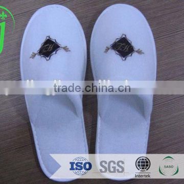 waffle comfortable disposable slippers with embroidery logo /washable hotel room slippers