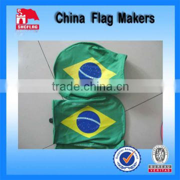 Brazil Sedan Promotional Car Side Car Mirror Flag