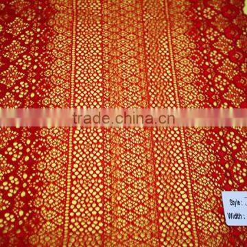 colourful bridal lace fabric with flower for european market