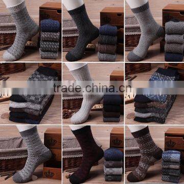 5 Pairs Men's Thick Rabbit Wool Blend Winter Warm Socks