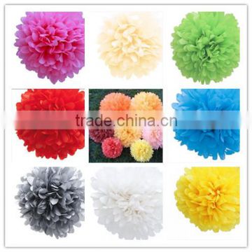 Decorative Tissue Paper Pom Poms Flowers