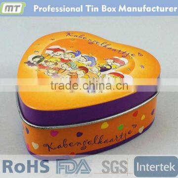 heart shape food grade tin can for candy packing                        
                                                Quality Choice