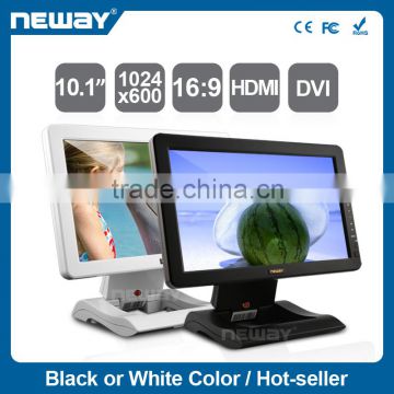 10.1" 1024*600 resolution AV input LED backlight DC12V resistive touch LCD screen