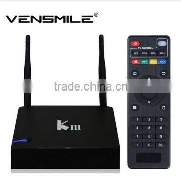 Vensmile KIII Amlogic S905 2GB/16GB Android 5.1BT4.0 Fully KODI 16.0 4k Android tv box KIII Amlogic S905