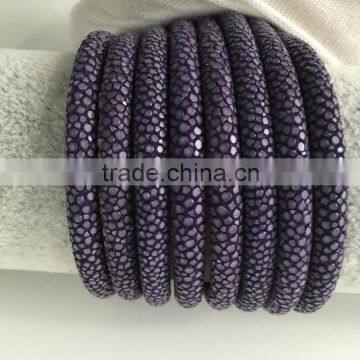 2016 High Class Special WhiteGenuine Polished Stingray Leather Galuchat Fashion Bracelet Material Shagreen Grade A Sting Skin photo-2