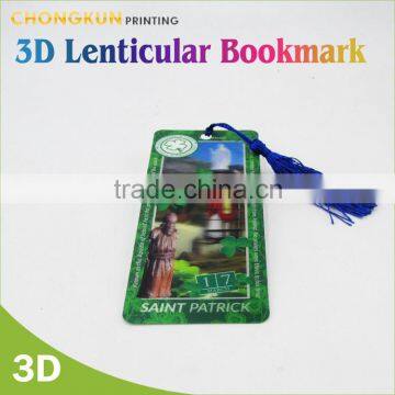 Promotional gift lenticular 3D bookmark