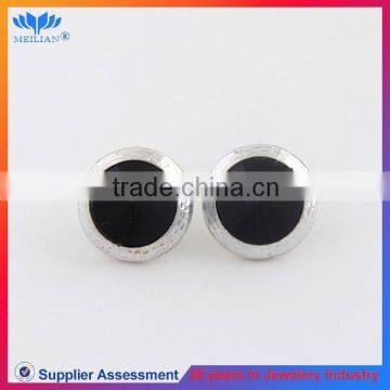 2015 Fashion black crystal inset stud earrings for women