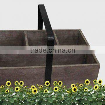European Farm Solid Wood Vintage Storage Basket photo-3
