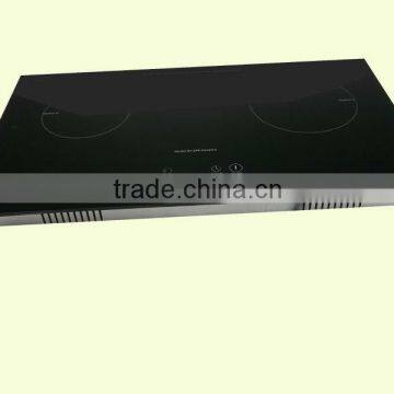 Black vitro ceramic hob with touch sensor control