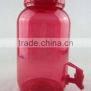 3800ml BPA Free plastic cold water dispenser food grade plastic beverage dispenser PET water jar