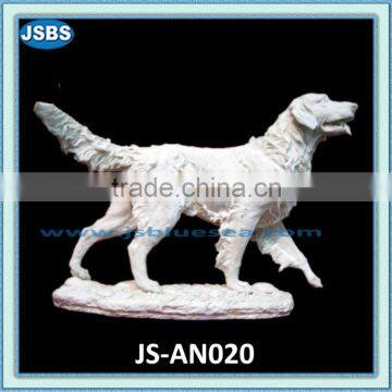 White marble carving of dog for sale