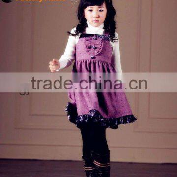 Special for winter beautiful circle dot sleeveless kid dress 2012