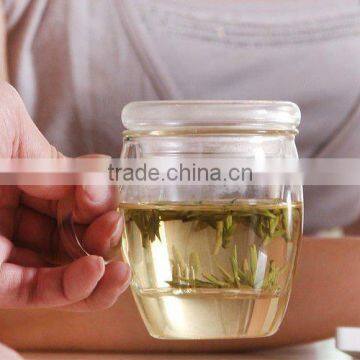 Heat resistant borosilicate glass tea cup