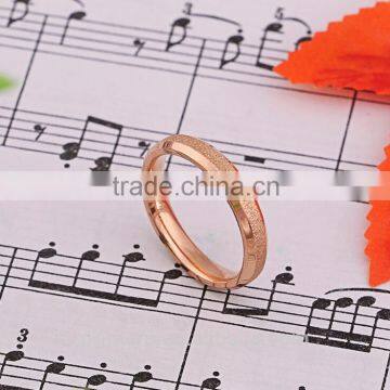 Top Quality Matte Ring 18K Rose Gold Plated Fashion Titanium Steel Full Sizes Women Ring Wholesale photo-2