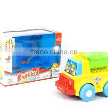 BO bump and go construction car toys EN71 plastic electronic truck toy