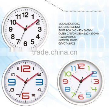 Round LED Glow in The Dark Wall Clock with Luminous Clock Hands