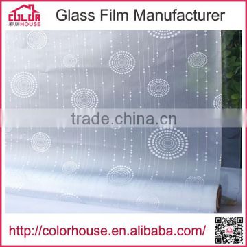 China manufacture pvc smart pattern film for window, glass film frosted