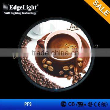 Edgelight PF9 ABS Plastic round advertising posters frames