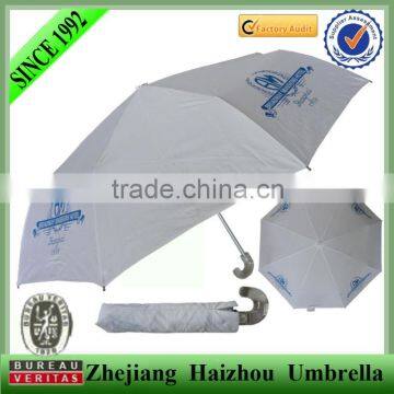J shape crystal handle 3 fold promotional umbrella