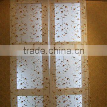 2015 cheap embroidered poly sheer curtain drapery