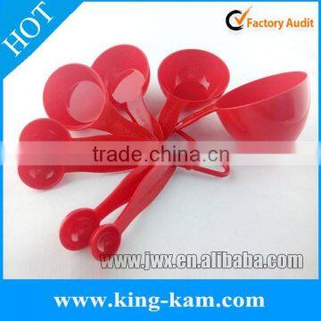 8pc smooth plastic measuring spoon set