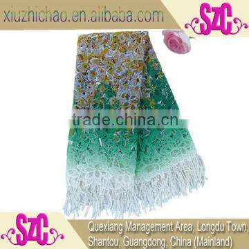 LXE012 manufacturer design african water soluble lace with tassel